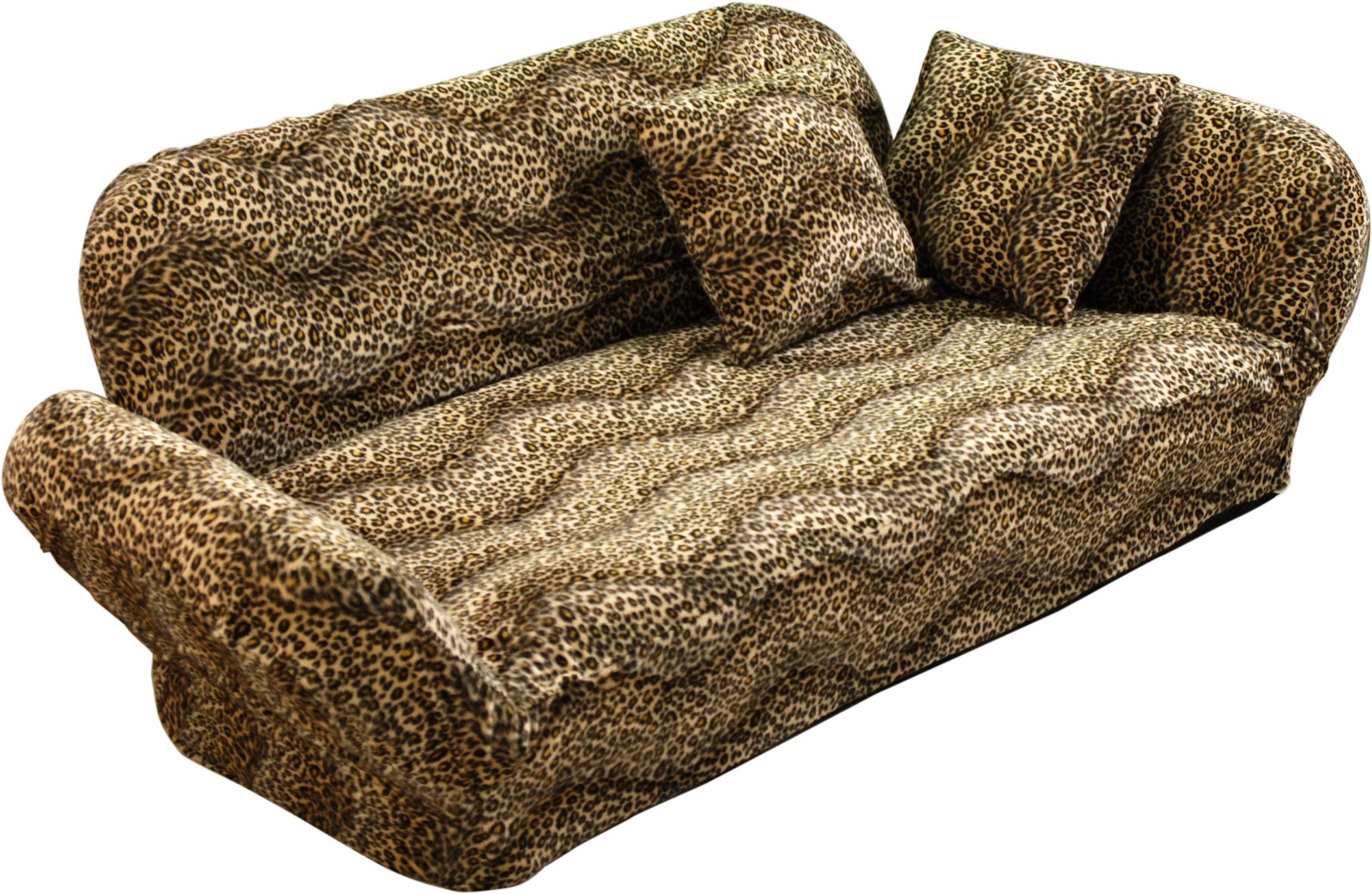 Amazon｜ボア素材 アニマル柄 二人掛け ラブソファー クッション×2個付