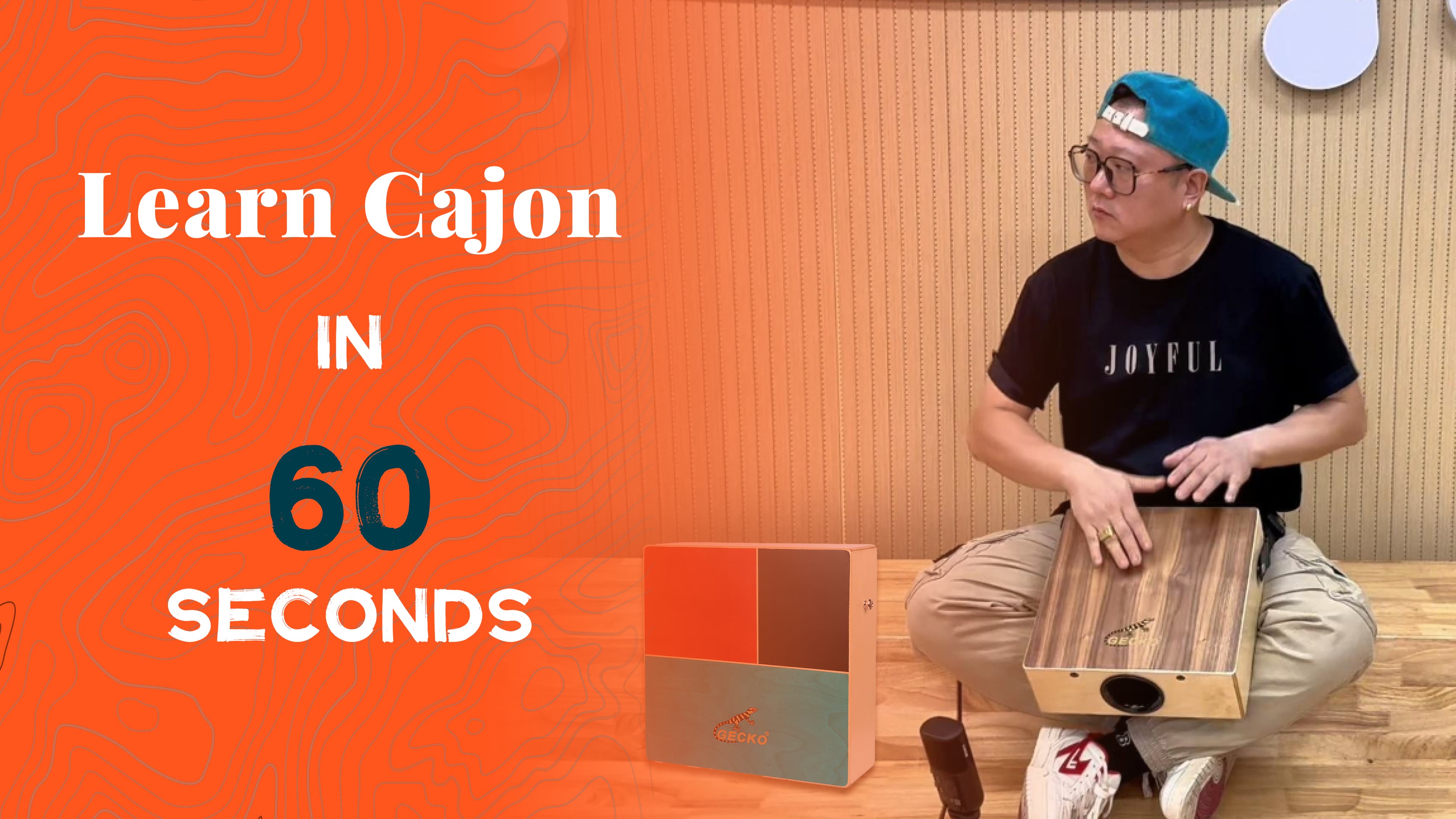 Amazon.com: GECKO Cajon Drum Dual Sided Wooden Cajon with Bongo