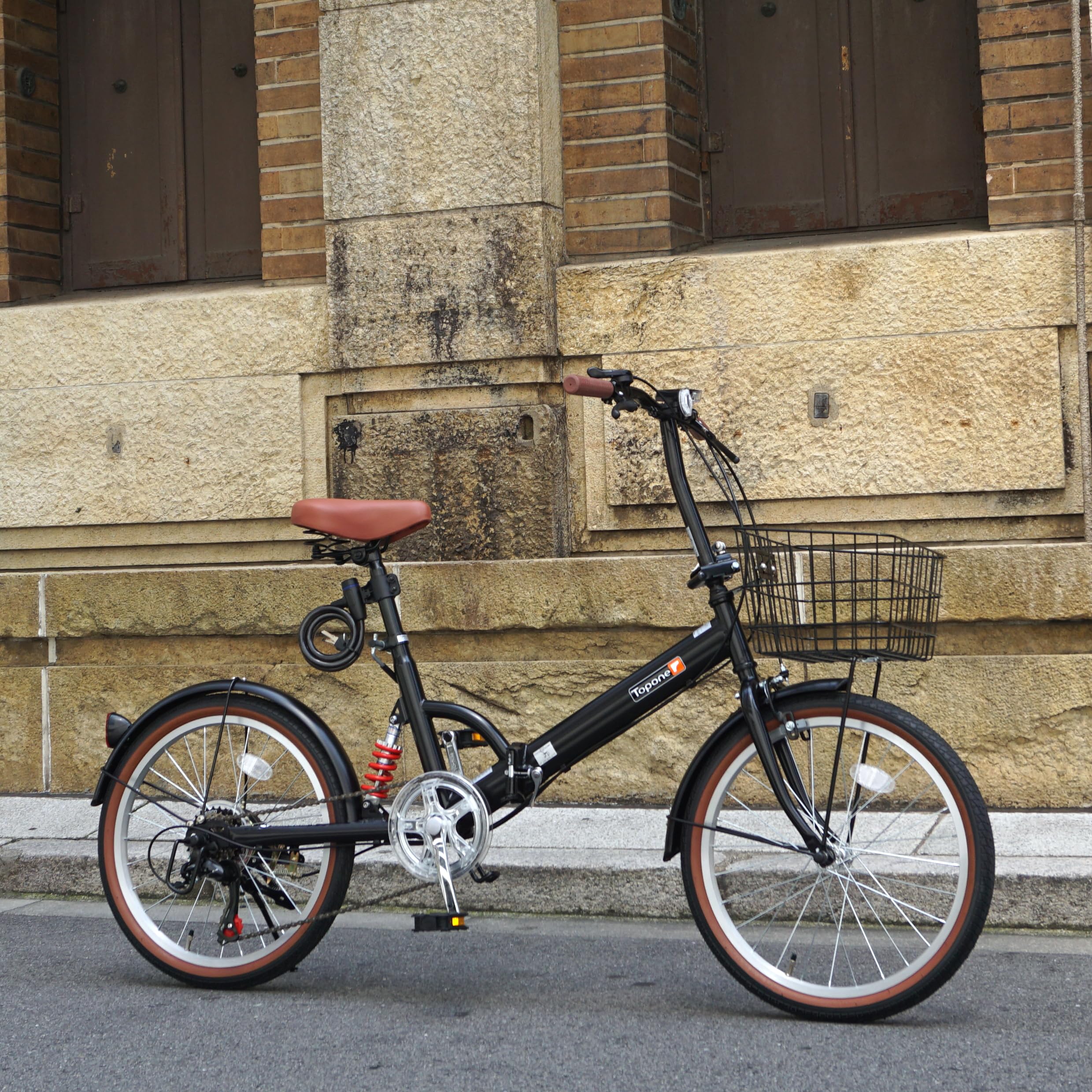 Amazon | 折りたたみ自転車 20インチ リアサスペンション ツートン