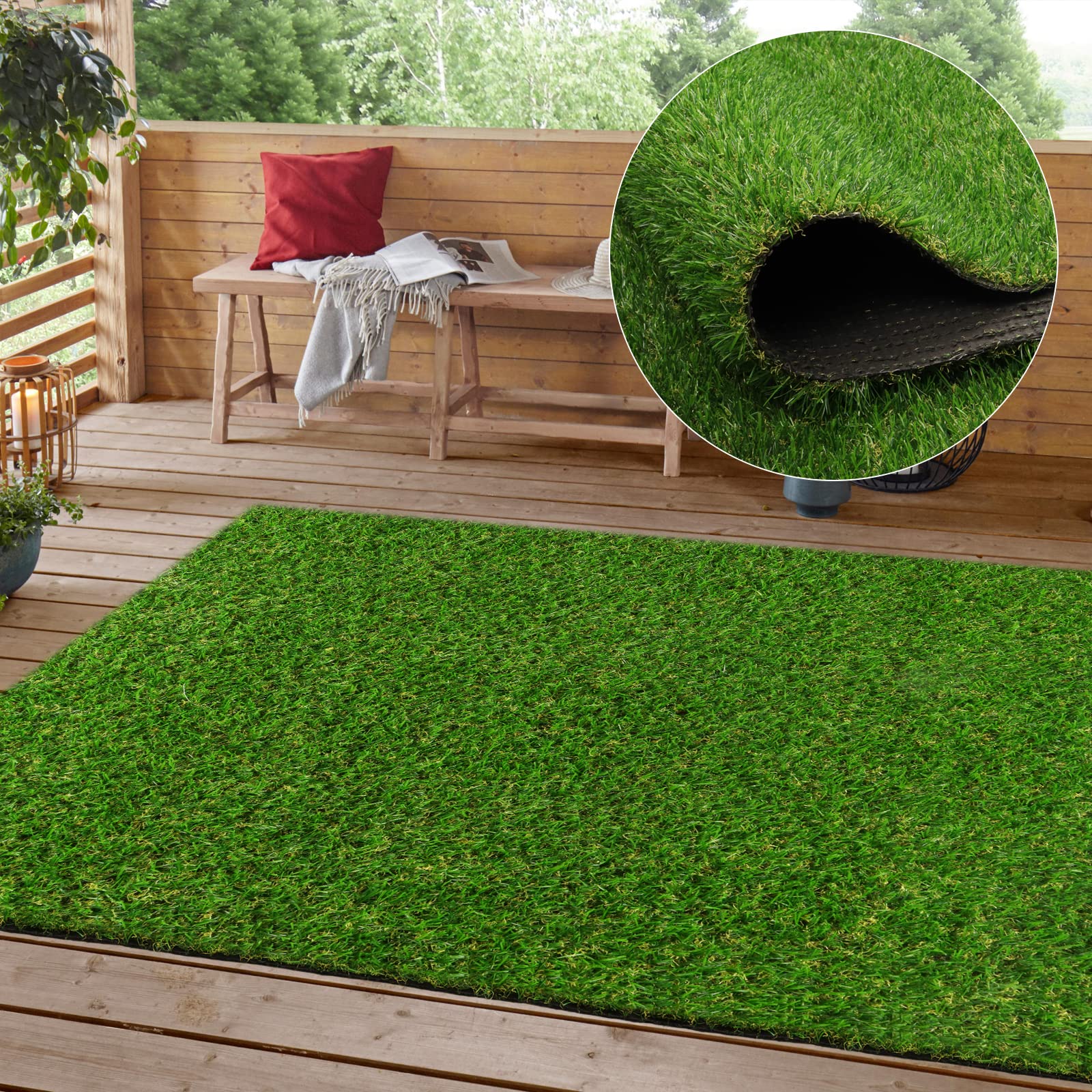 Amazon.com: Heyroll Realistic Artificial Turf Grass, 3 FT X 10 FT