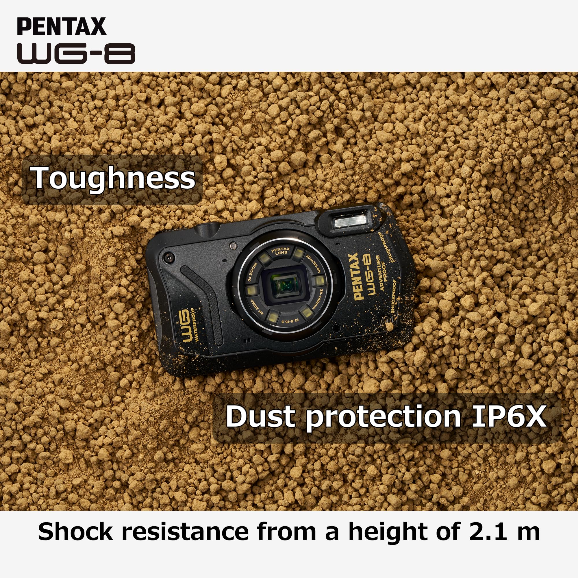 Amazon | PENTAX WG-8 ブラック全天候型アドベンチャーカメラ 防水性