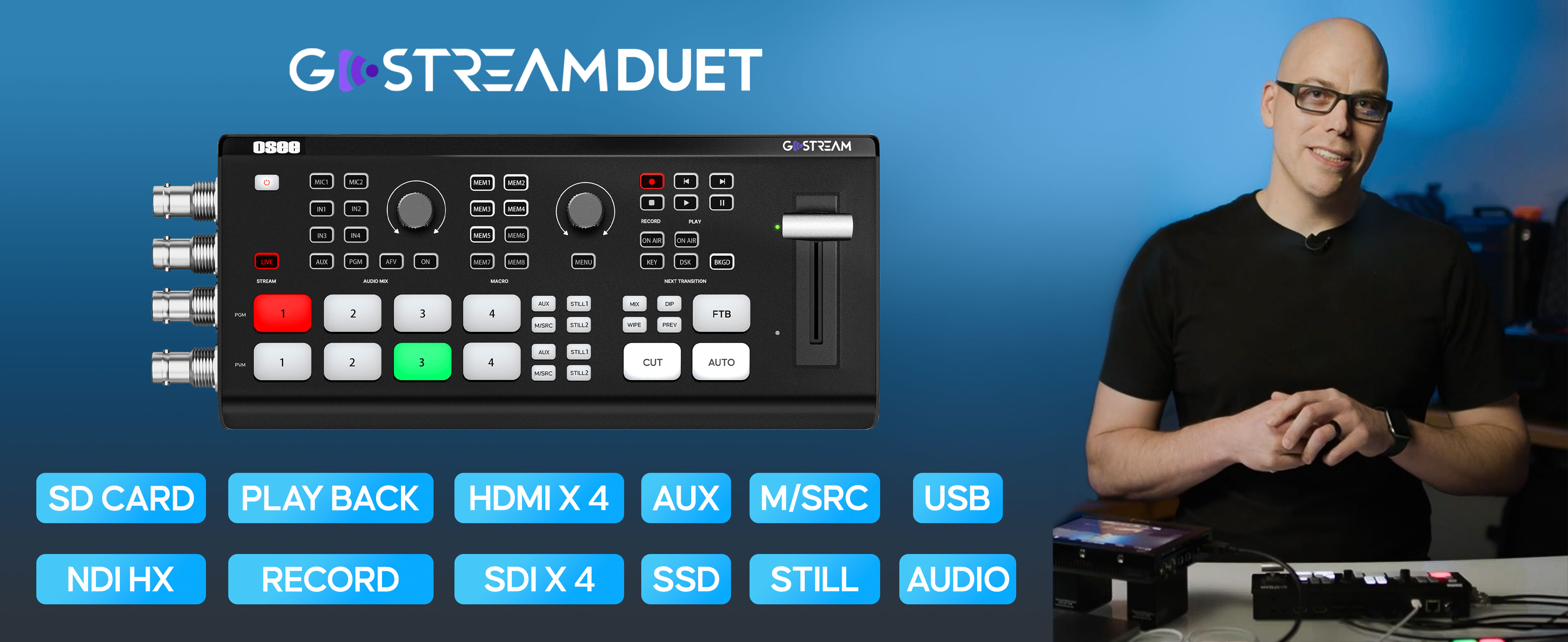 Amazon.co.jp: Osee GoStream Duet SDI ビデオスイッチャー ビデオ