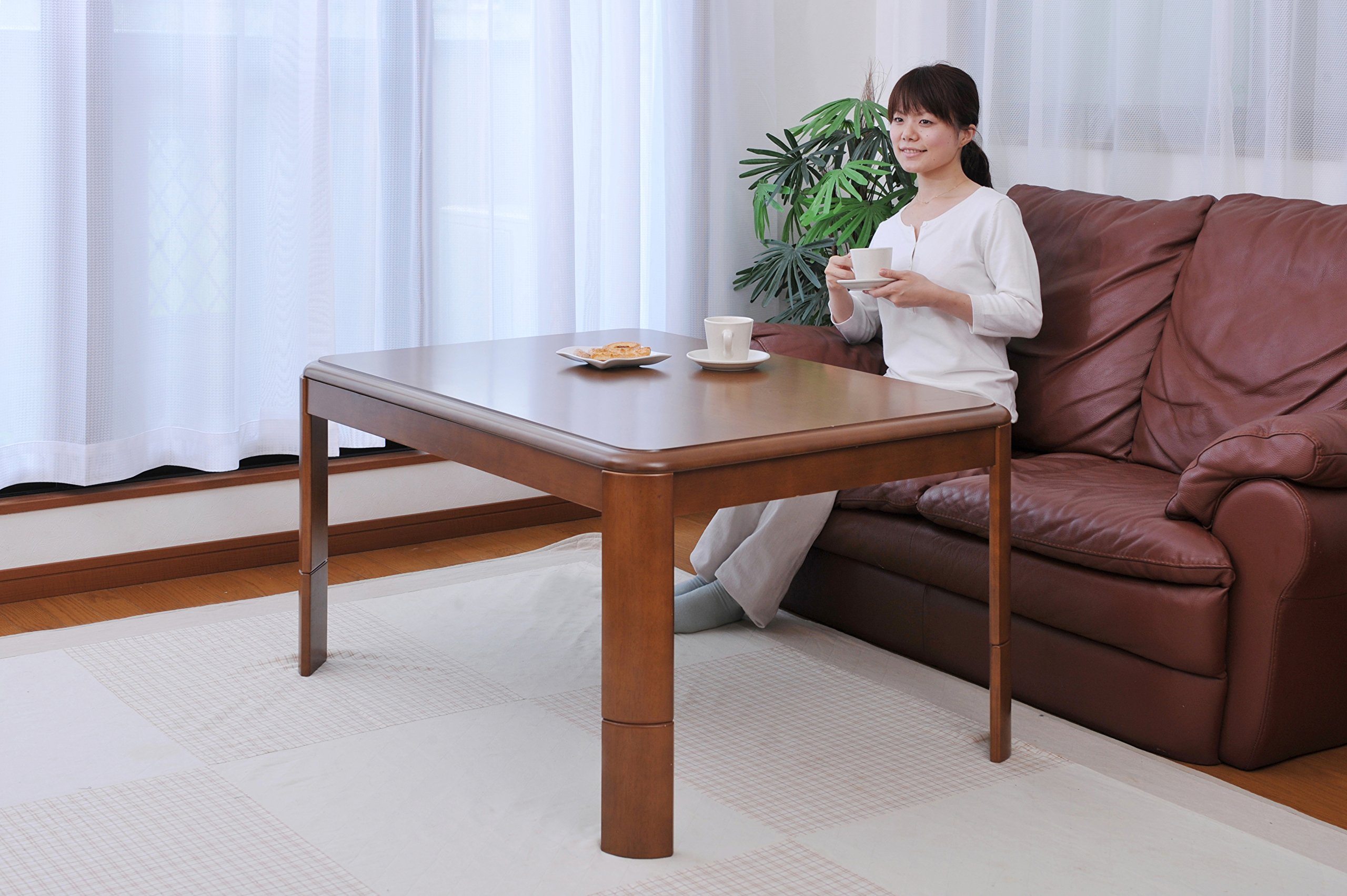 Amazon | リビングこたつ 高さ3段階調整 105×75cm | 滝口木材 | こたつ