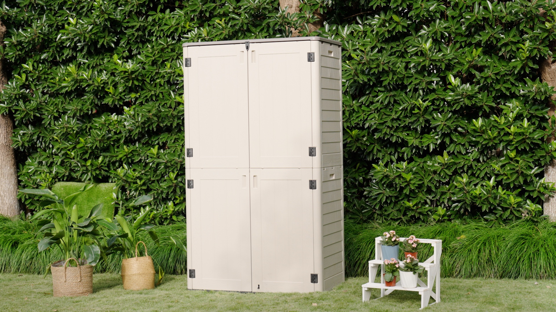 Amazon.com : YITAHOME 60 cuft Vertical Outdoor Storage Shed w/o