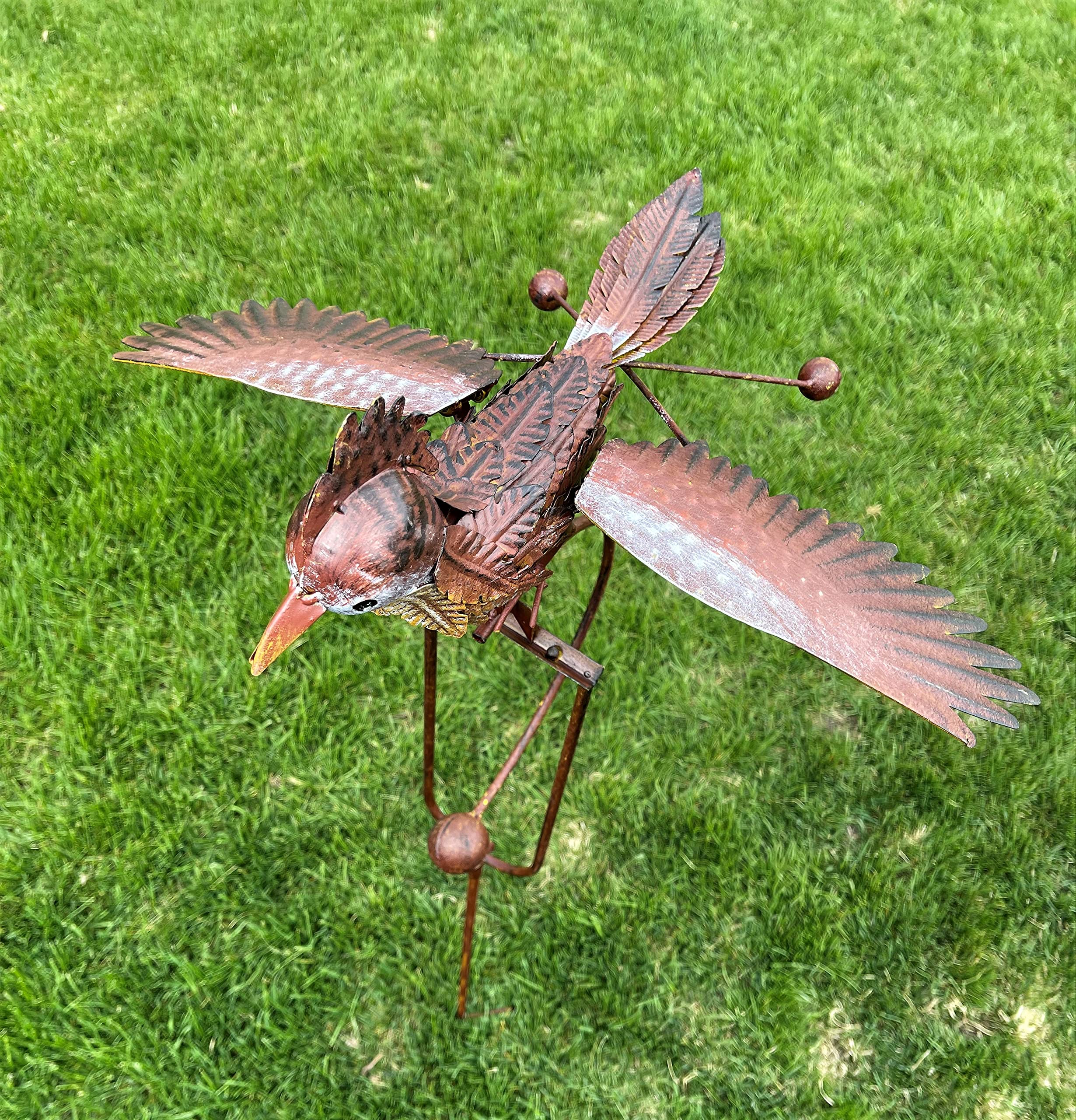 Amazon.com: Kinetic Energy Metal Brown Roadrunner Bird Yard Stake
