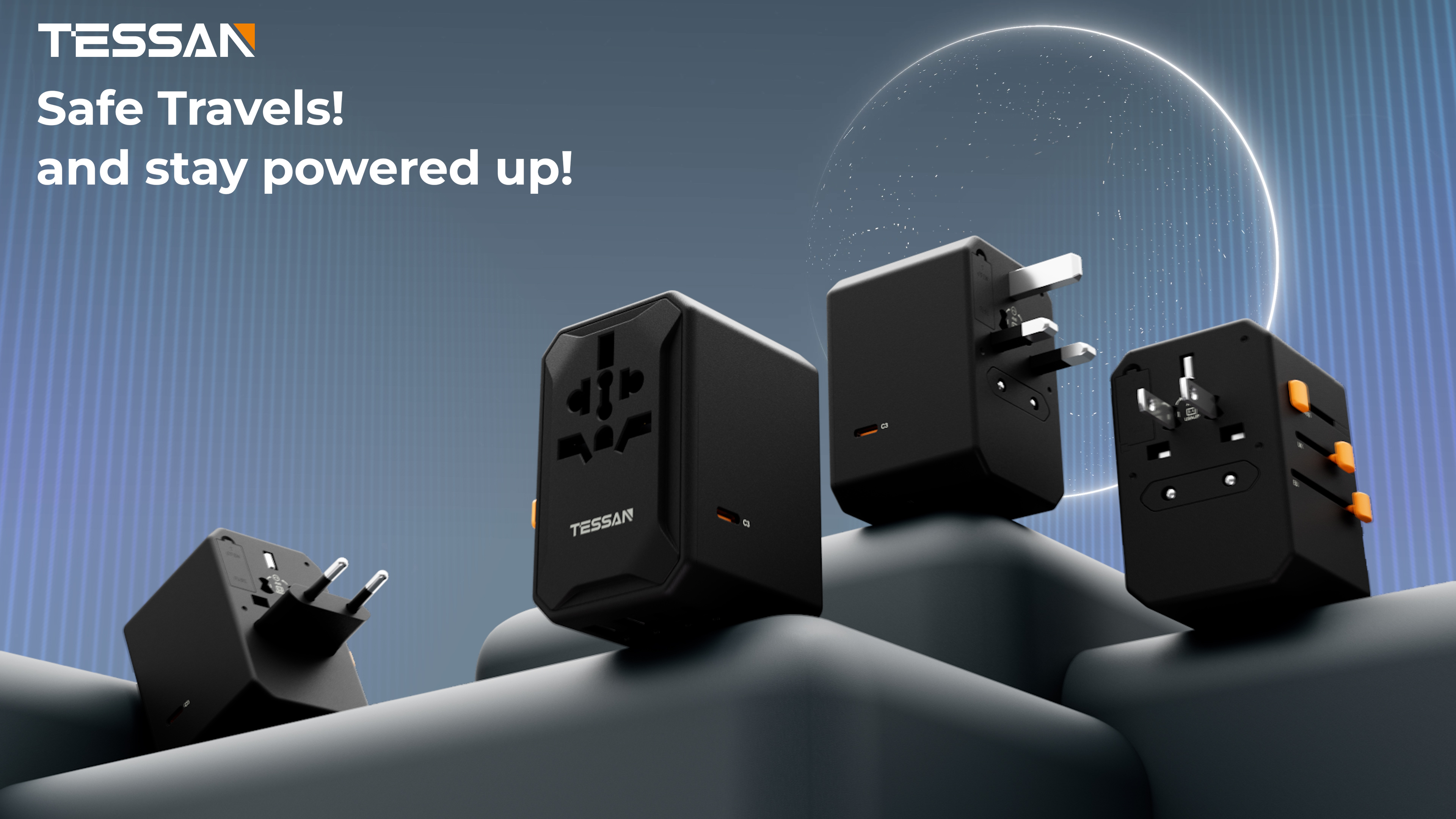 TESSAN Universal Travel Adapter, International Power Adapter with