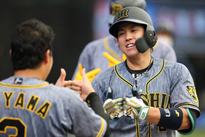 ニュース - 選手の道具紹介 - 梅野隆太郎選手 愛用のリストバンドを