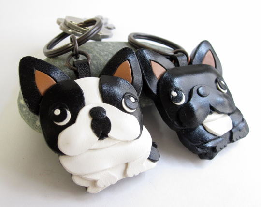 フレンチブルドッグ キーホルダー［うちの子革小物］| machiboukeまち