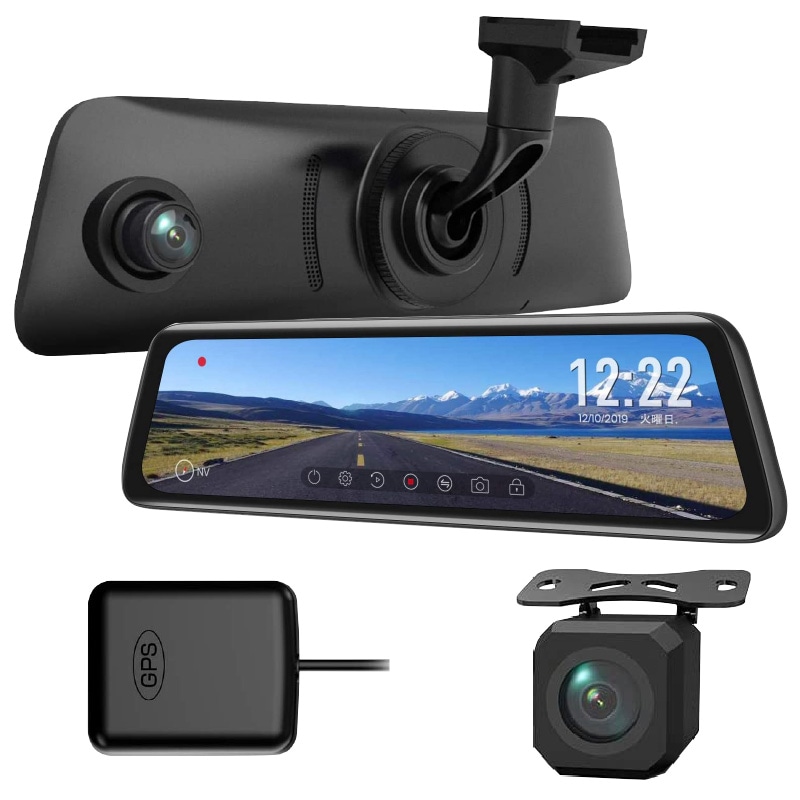 ドライブレコーダー 前後 2カメラ ミラー型 ドラレコ AUTO-VOX V5 Pro