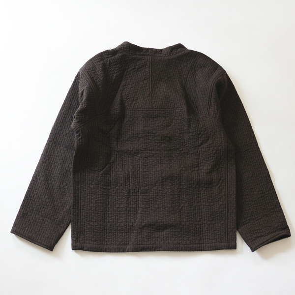 MITTAN 中わた刺し子織ジャケット 黒茶 送料無料