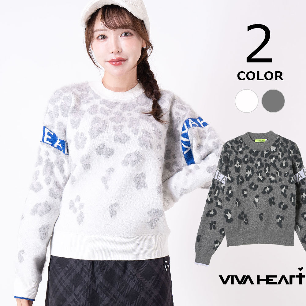 新品」VIVA HEART アイボリー Vネックセーター 42 新品」VIVA HEART