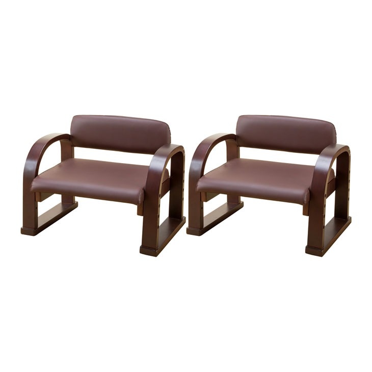 2脚セット✴︎座椅子 ローチェア イス 天然木 高齢者 あぐら 低座椅子