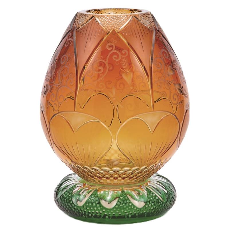 s*s様 赤色花模様のマイセンタンブラークリスタル s*s様 赤色花模様の