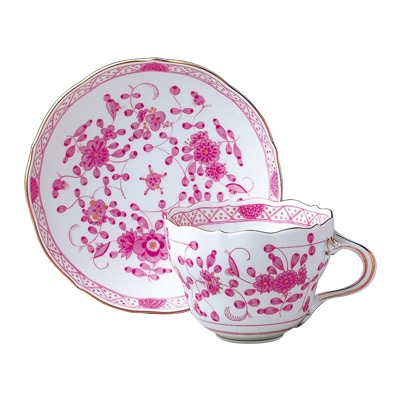 マイセン インドの花(ピンク) ティー/コーヒー兼用カップ＆ソーサー