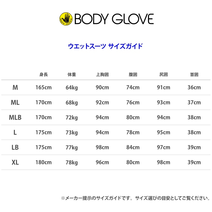 サーフィン ウェットスーツ セミドライ BODY GLOVE ボディーグローブ