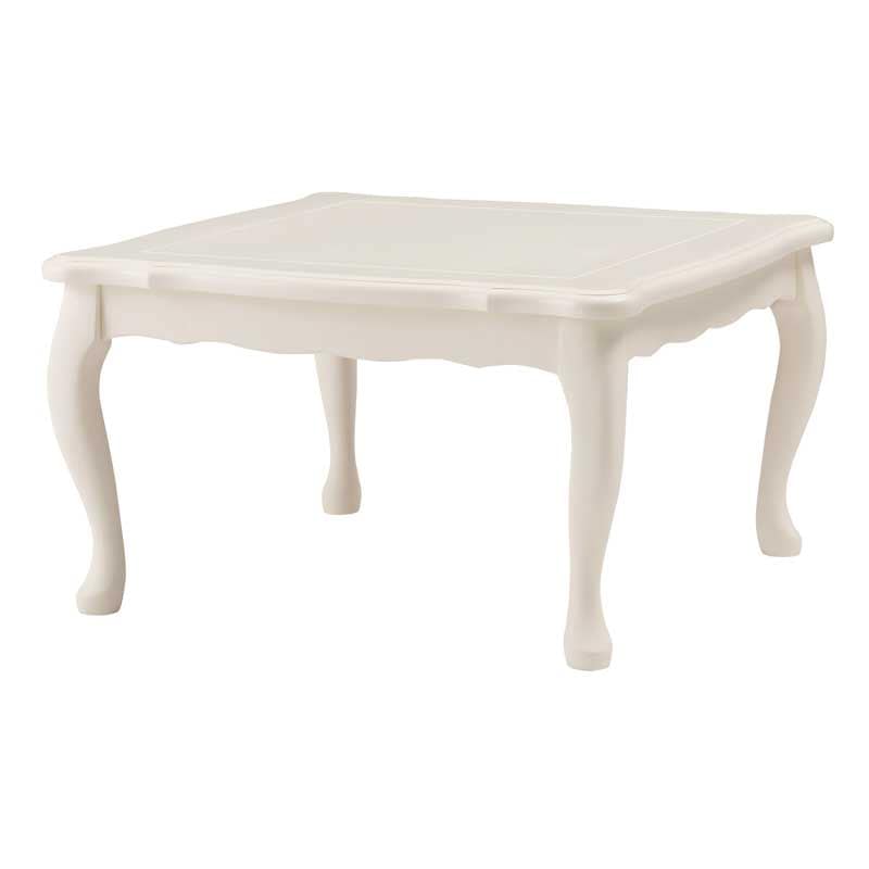 猫脚コタツ｜姫系シャビーな白い優雅さ｜一人暮らしに最適