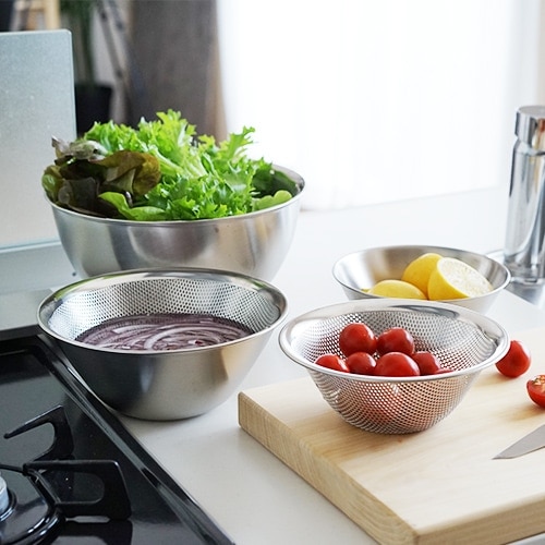 柳宗理 ステンレスボール & パンチングストレーナー 6点セット （16.19