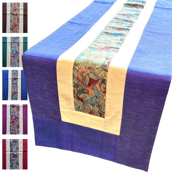 チャイナ サテン テーブル センター蝶柄 ネコポス便なら【送料無料