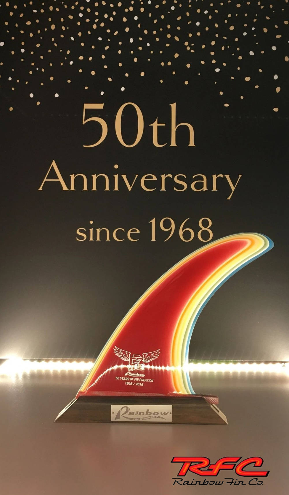 ロングボードフィン Rainbow fin Pivot 9.5 レインボーフィン ピボット