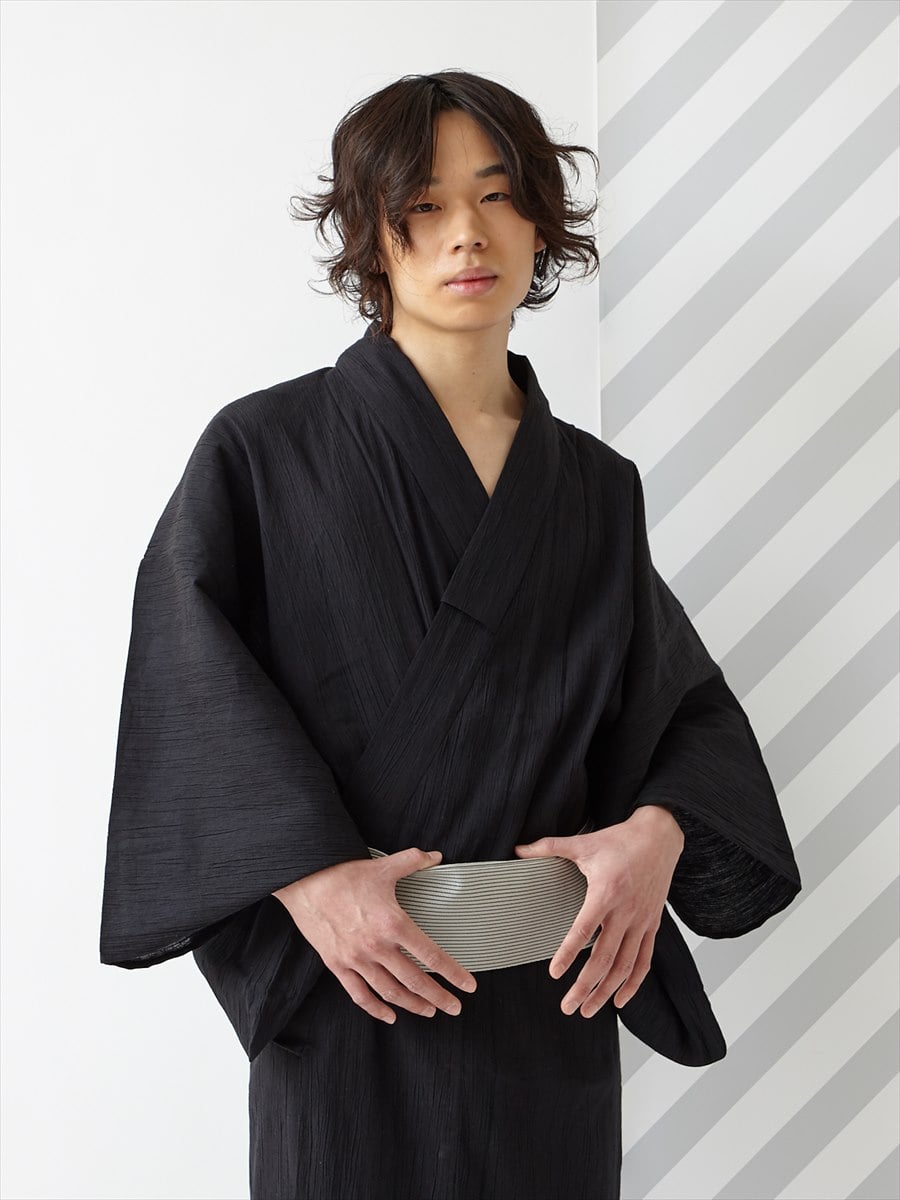 残りわずか】ふりふオリジナルコーディネート メンズ浴衣6点セット(L