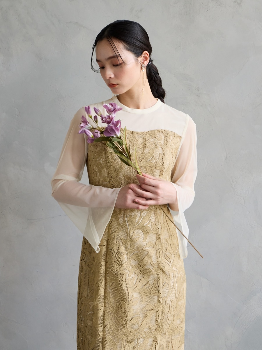 WEB限定】オーナメントレースIラインドレス(S ブラック): AIMER | エメ