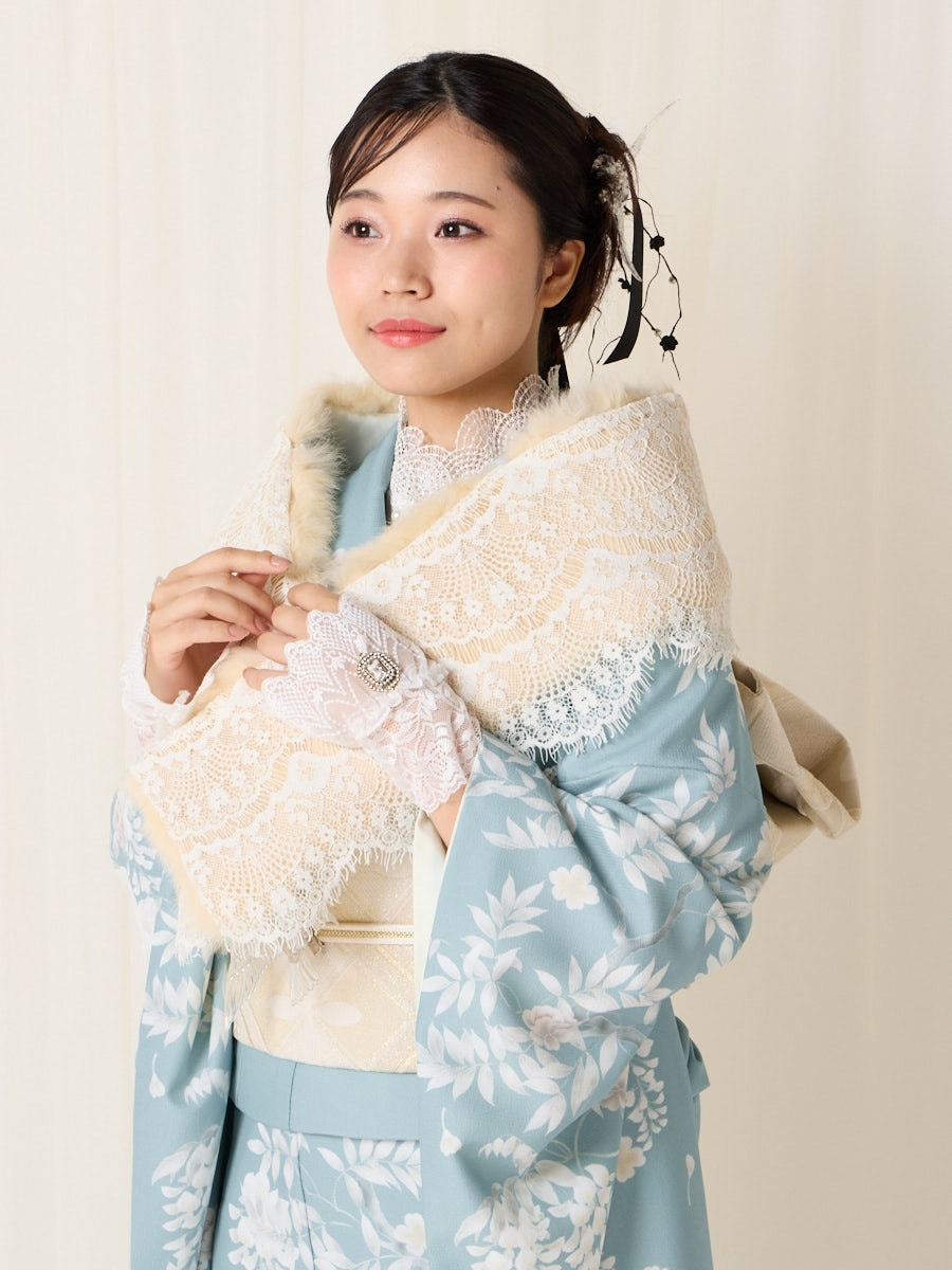 予約商品】振袖単品「シロバトシノワ」(FREE［受注生産商品：ご注文日