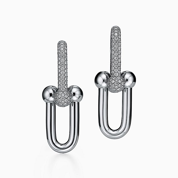 ティファニー ハードウェア​ ホワイト ゴールド ピアス | Tiffany & Co.