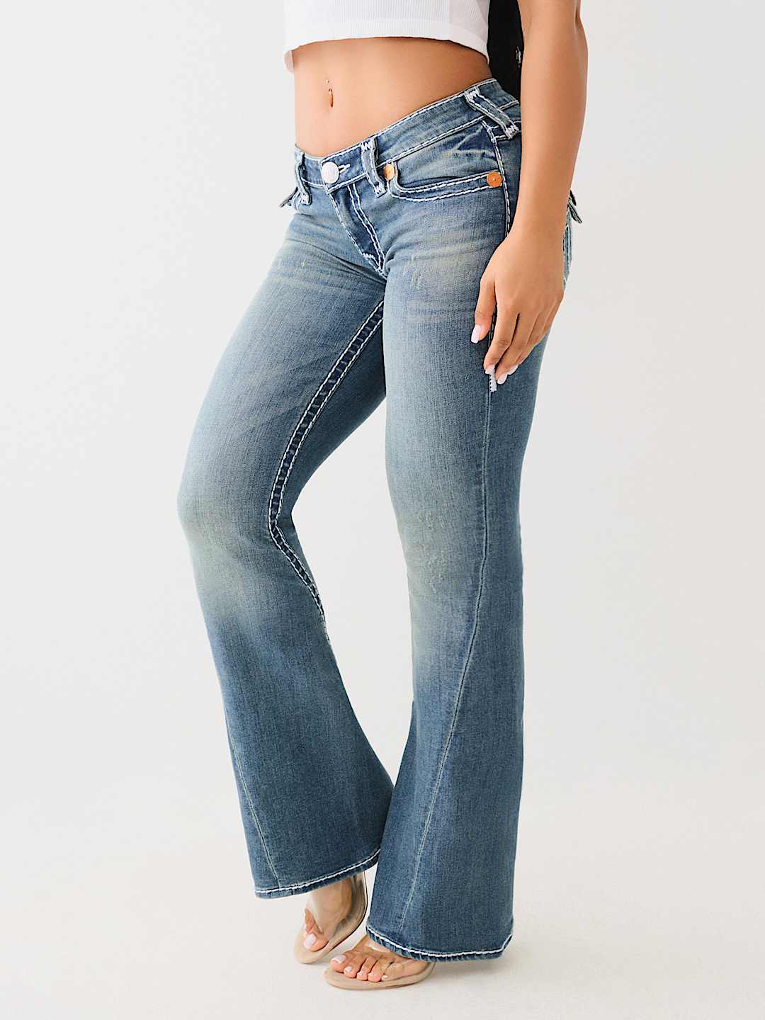 JOEY LOW RISE SUPER T FLARE JEAN
