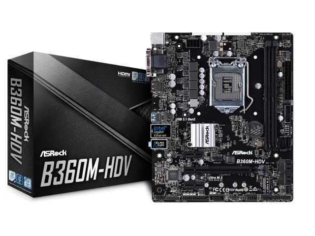 ASRock B360M-HDV インテル 300シリーズ LGA1151対応 intel B360チップ