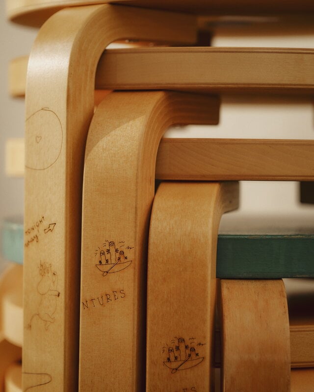 Artek Aalto stool 60, Artek + Moomin, Celebration | Finnish Design