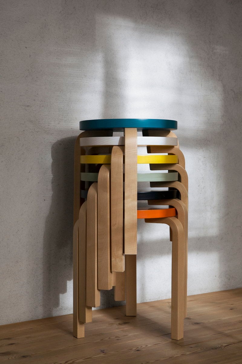 Artek Aalto stool 60, green - birch | Finnish Design Shop