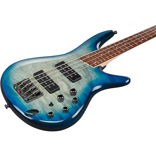Ibanez SR400EQM Quilted Maple Electric Bass Stained Cosmic Blue