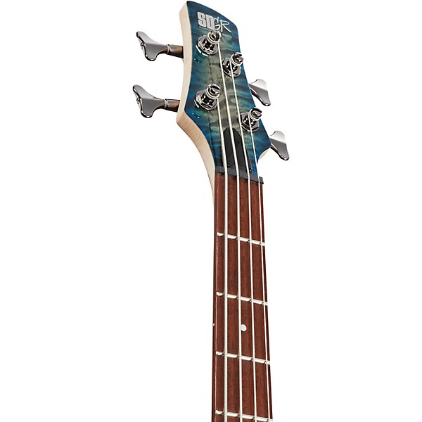 Ibanez SR400EQM Quilted Maple Electric Bass Stained Cosmic Blue