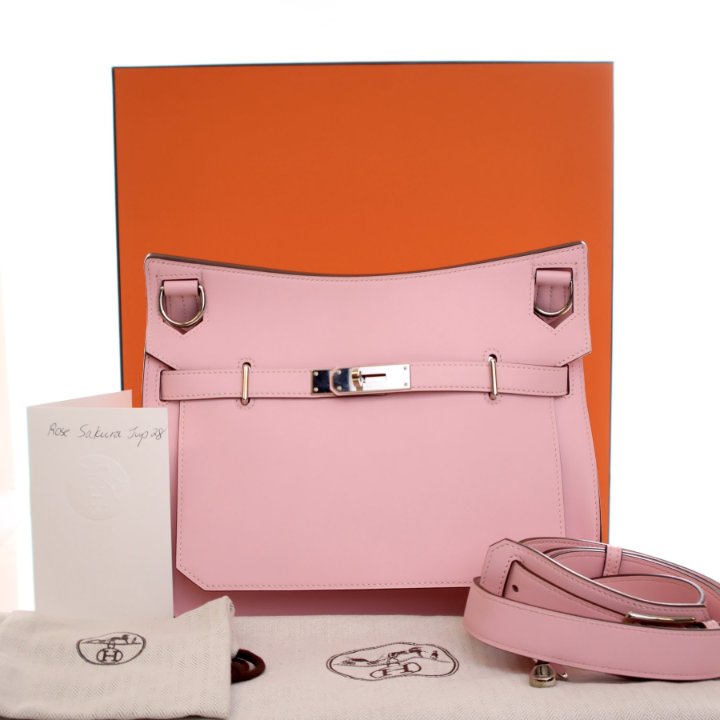 Hermes Jypsiere 29 Handbag - Rose Sakura Swift Palladium HW - Luxe