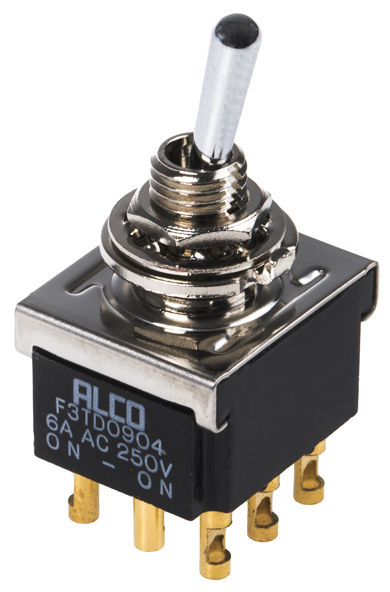 F3TDO9 | TE Connectivity トグルスイッチ, On-On, 3PDT, 6 A @ 250 V