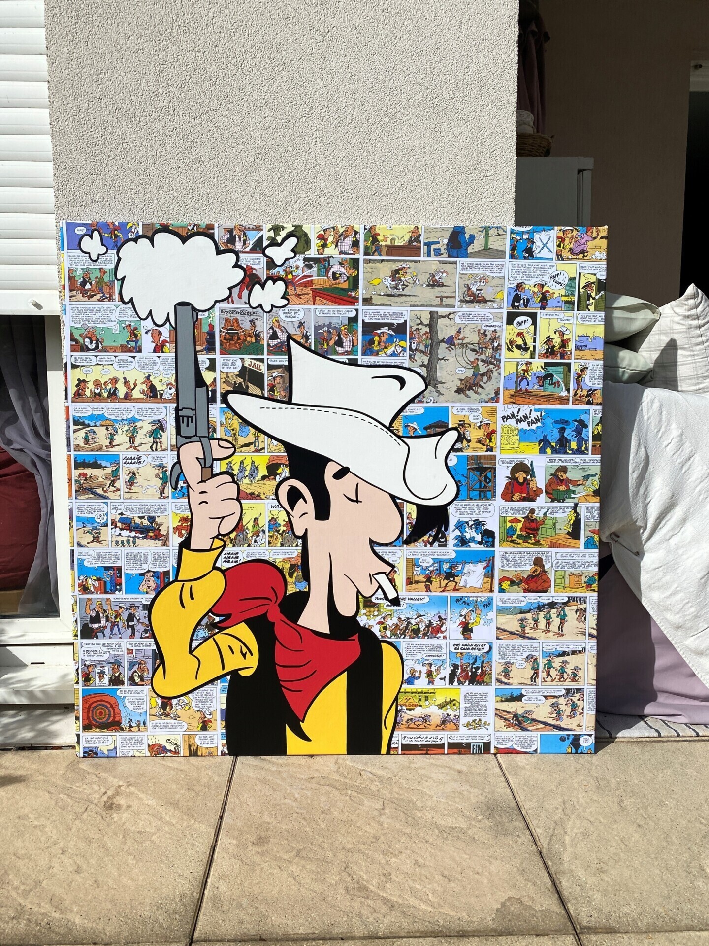 Lucky Luke Pop, Painting by Laurence Masson | ArtMajeur