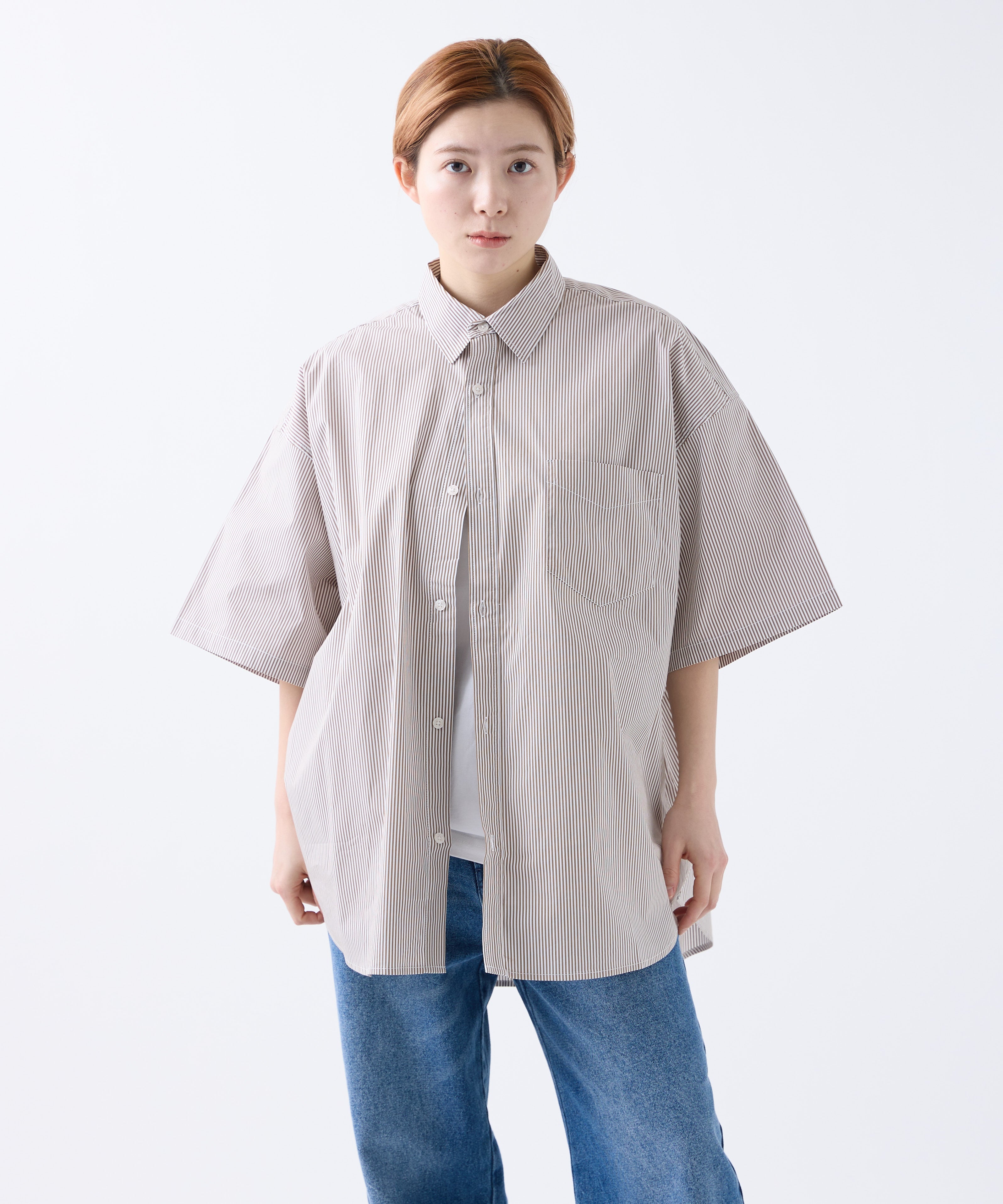 LOOSE STRIPE SHIRT S/S
