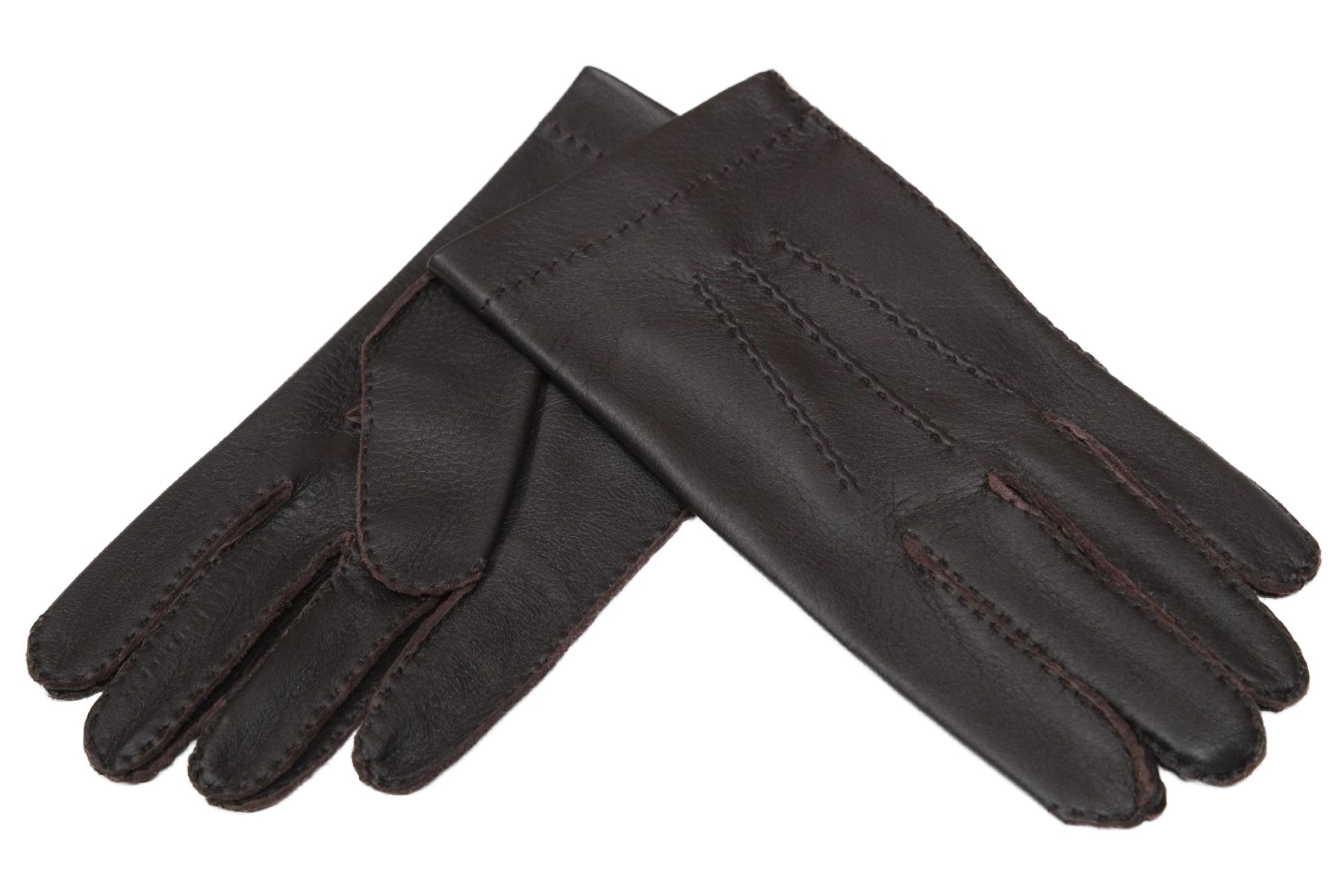 メンズ手袋◇ディアスキン◇ダークブラウン/MORO 《ノーライニング