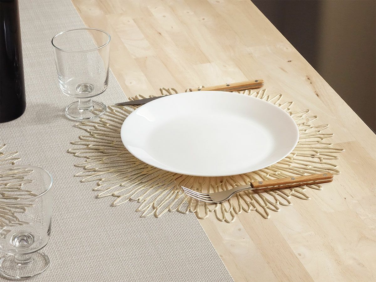 チルウィッチ ブルーム ランチョンマット｜大輪のシャンパンゴールドの花