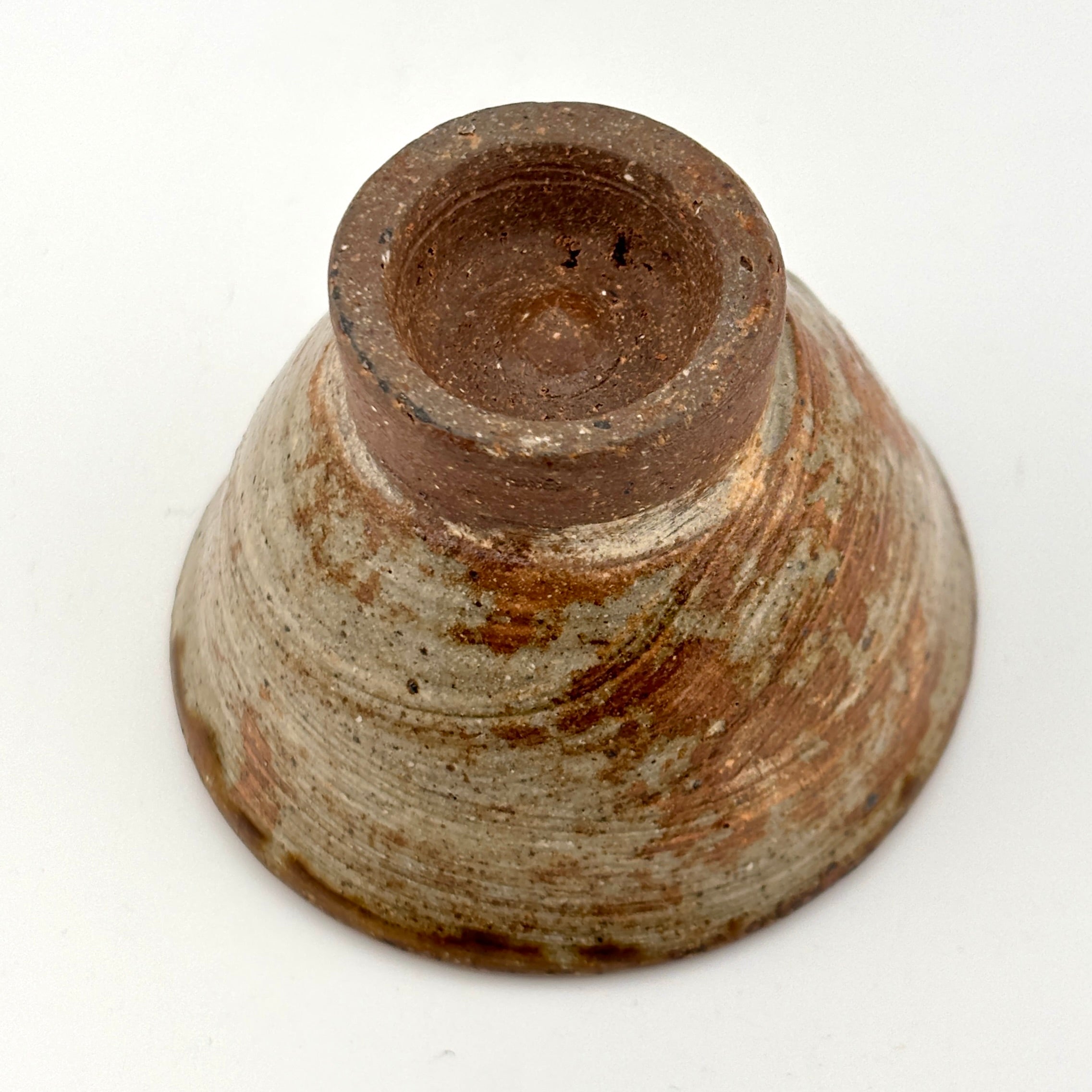 人間国宝 金城次郎 作 三彩ぐい呑み（共箱なし） 壺屋焼・やちむん