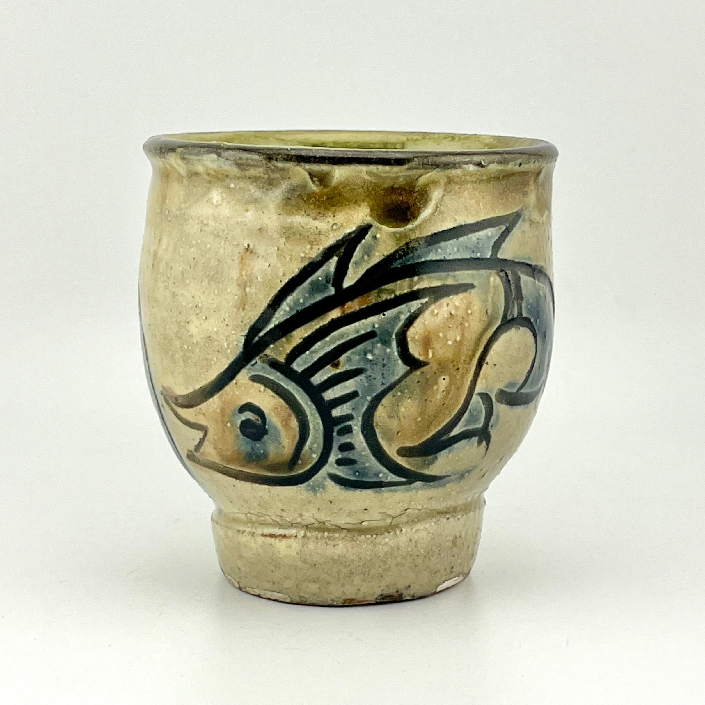 金城次郎 ぐい呑み 魚文 魚紋 壺屋焼 やちむん 沖縄 工藝 【公式通販】