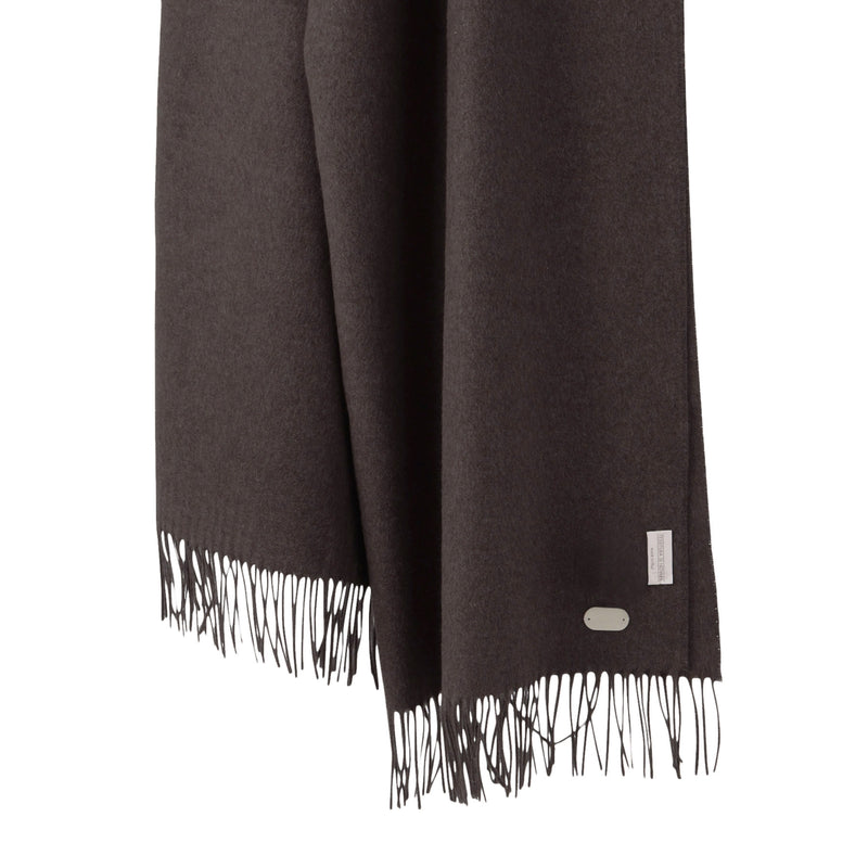 干場別注カラー】100%シルクストール ダークブラウン TESSITURA DI