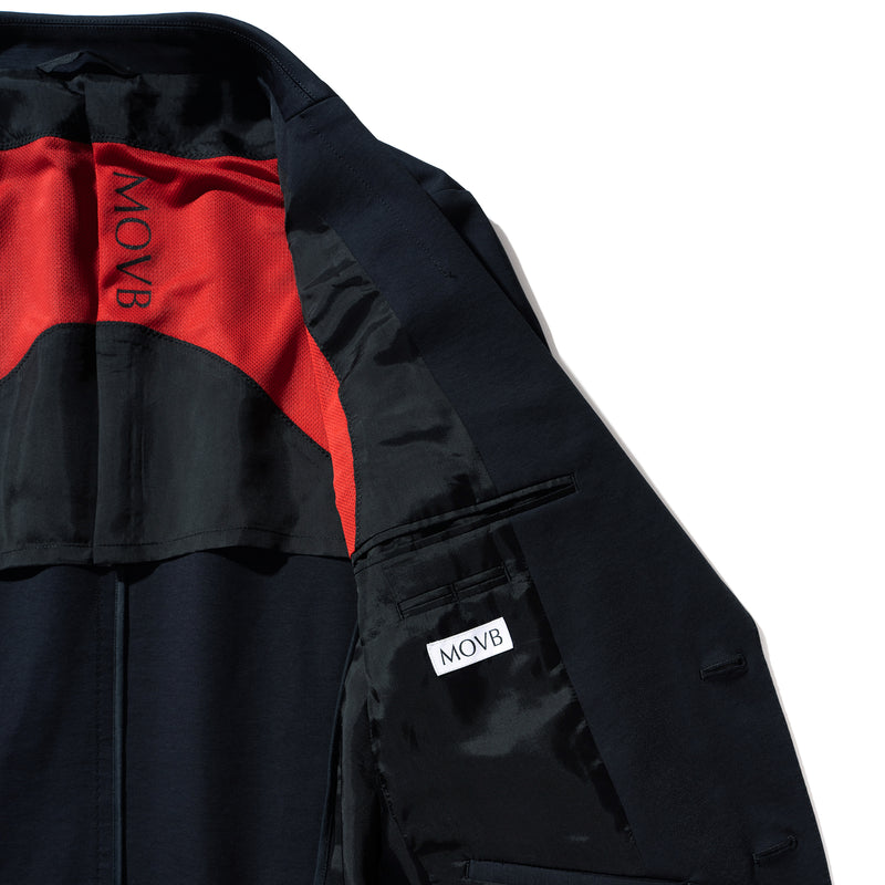 Duplex Cotton Jersey シングル2Bノッチド・トラベルジャケット コスモ