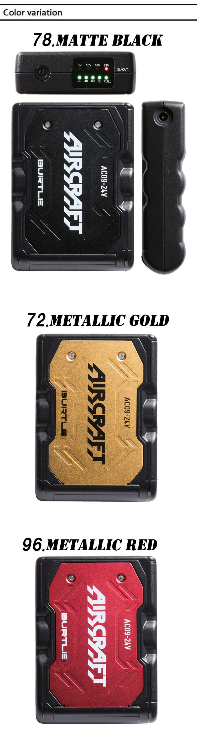 AC09+AC09-2 バートル BURTLE カラーファン+新型24Vバッテリセット