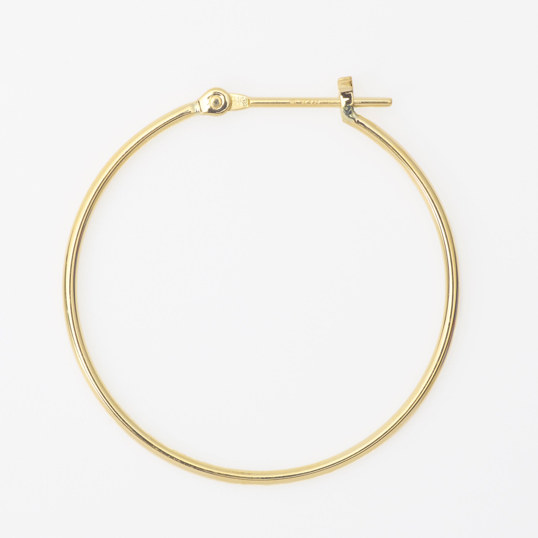 K18 イエローゴールド フープ ピアス（25mm） – Milluflora | ミル