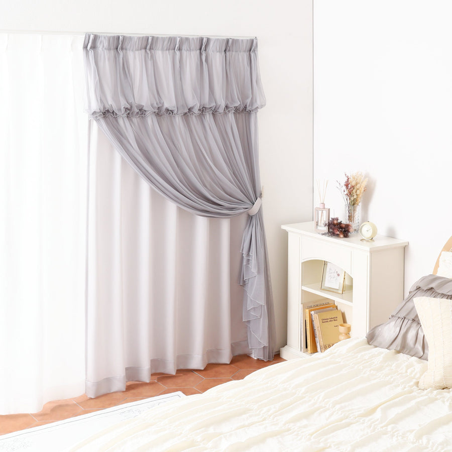 Francfranc(フランフラン) チュールバルーン ダブルカーテン H1780