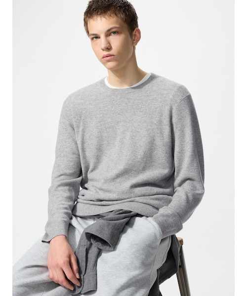 カシミヤクルーネックセーター｜ユニクロの通販｜&mall（アンドモール