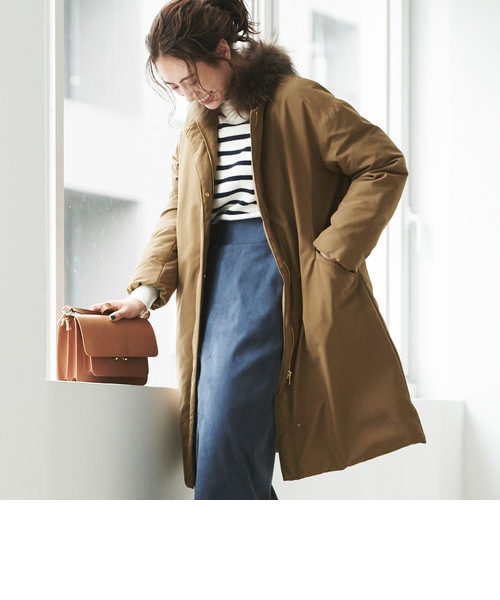 ◇FM 2WAY ファー ノーステッチ ダウン コート｜グリーンレーベル