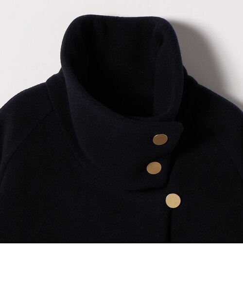 SHIPS any: カシミヤ ミックス スタンドカラー ミドル コート