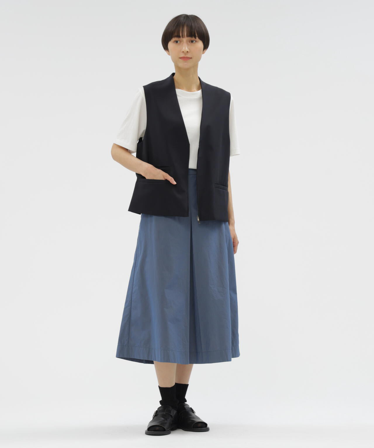 COTTON CHAMBRAY SKIRT | MARGARET HOWELL（マーガレット・ハウエル